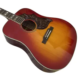 Hummingbird Standard Acoustic Guitar - equipped with pickups, hollow body, solid spruce top, 20 frets, rosewood fretboard