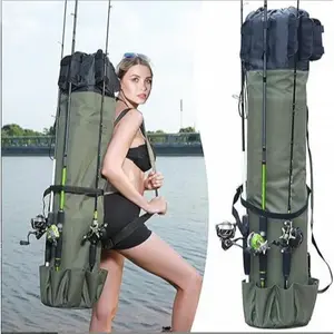 Portable Fishing Tool Organizer Bag TX241123 Multifunctional Oxford Cloth Waterproof Sea Fishing Rod Bag for Outdoor Adventures