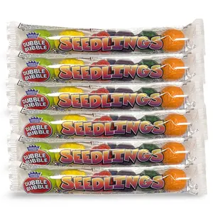 Seedling Individually Wrapped Candy Tubes, 6 Packs (6 Pieces Per Pack) Assorted Chewy Bubble Gum Candy Seedling Individually Wrapped Candy Tubes, 6 Packs (6 Pieces Per Pack) Assorted Chewy Bubble Gum Candy