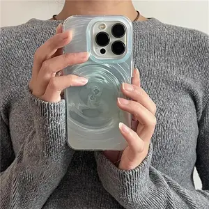 Mint Spiral Pattern Case, Casing, Protector for Apple iPhone Cellphone Smartphone Models 11 12 13 14 15 16 17 Pro Max, Stylish Protective Cover, Durable Material, Trendy Design