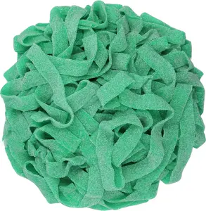 Every Sour Belts Flavor Gummy Candy 1 Pound Green Apple Flavor Sweet Snack