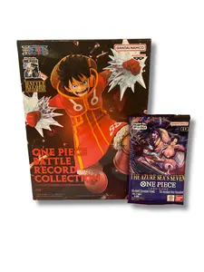 One Piece Battle Record Collection Monkey.D.Luffy figure (1) + OP14 The Azure Sea's Seven Booster Pack (1) Bundle - Qty 1