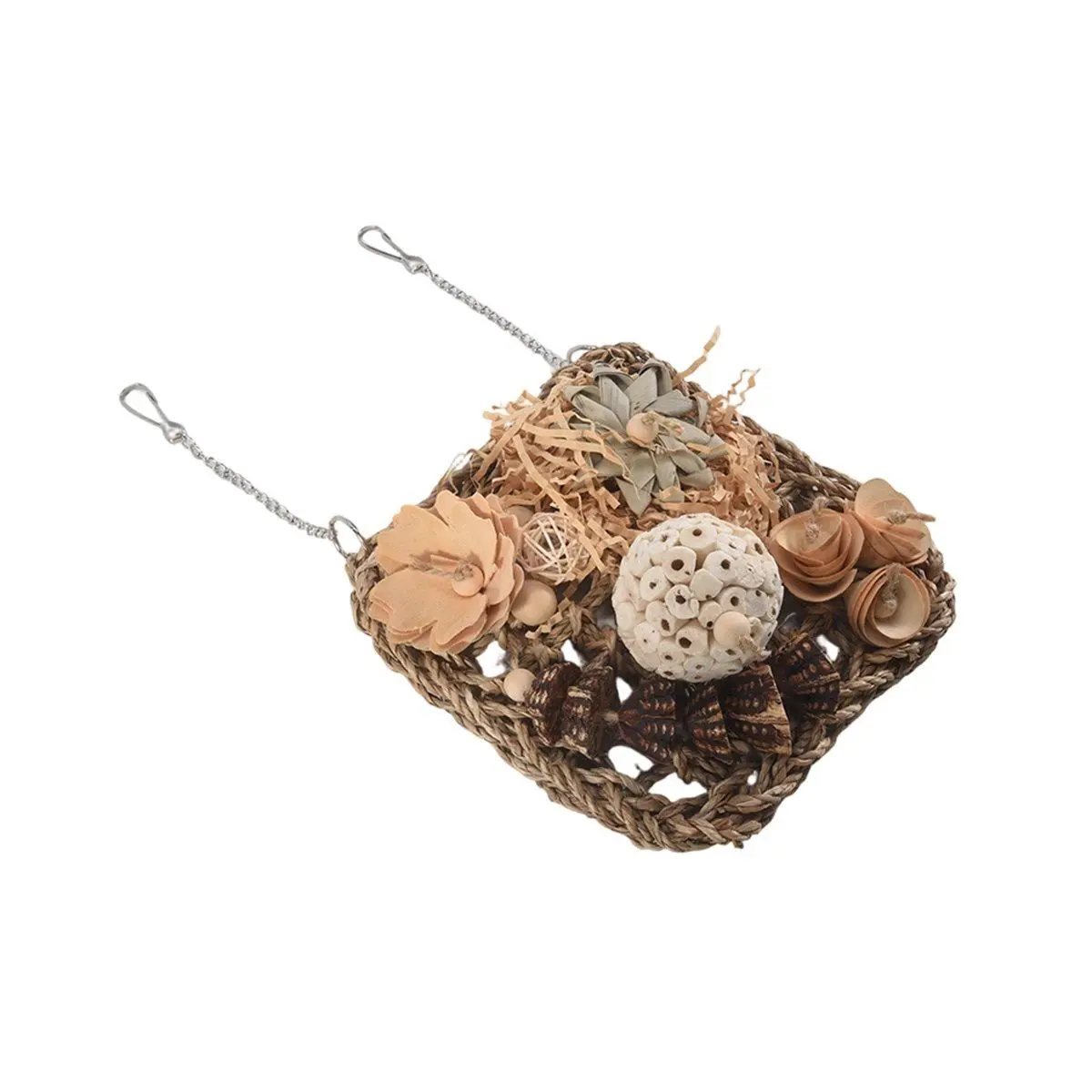 Bird Toys, Parakeet Toys Bird Foraging Toys Grass Mat Climbing Wall for Parakeet,Parrot,Cockatiel,Conure,Lovebird