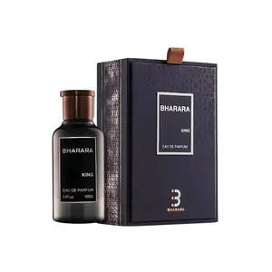 Bharara King For Men Eau de Parfum Spray 3.4oz - Fresh Citrusy & Fruity Notes with Long Lasting Musky Scent - Safe Adult Fragrance