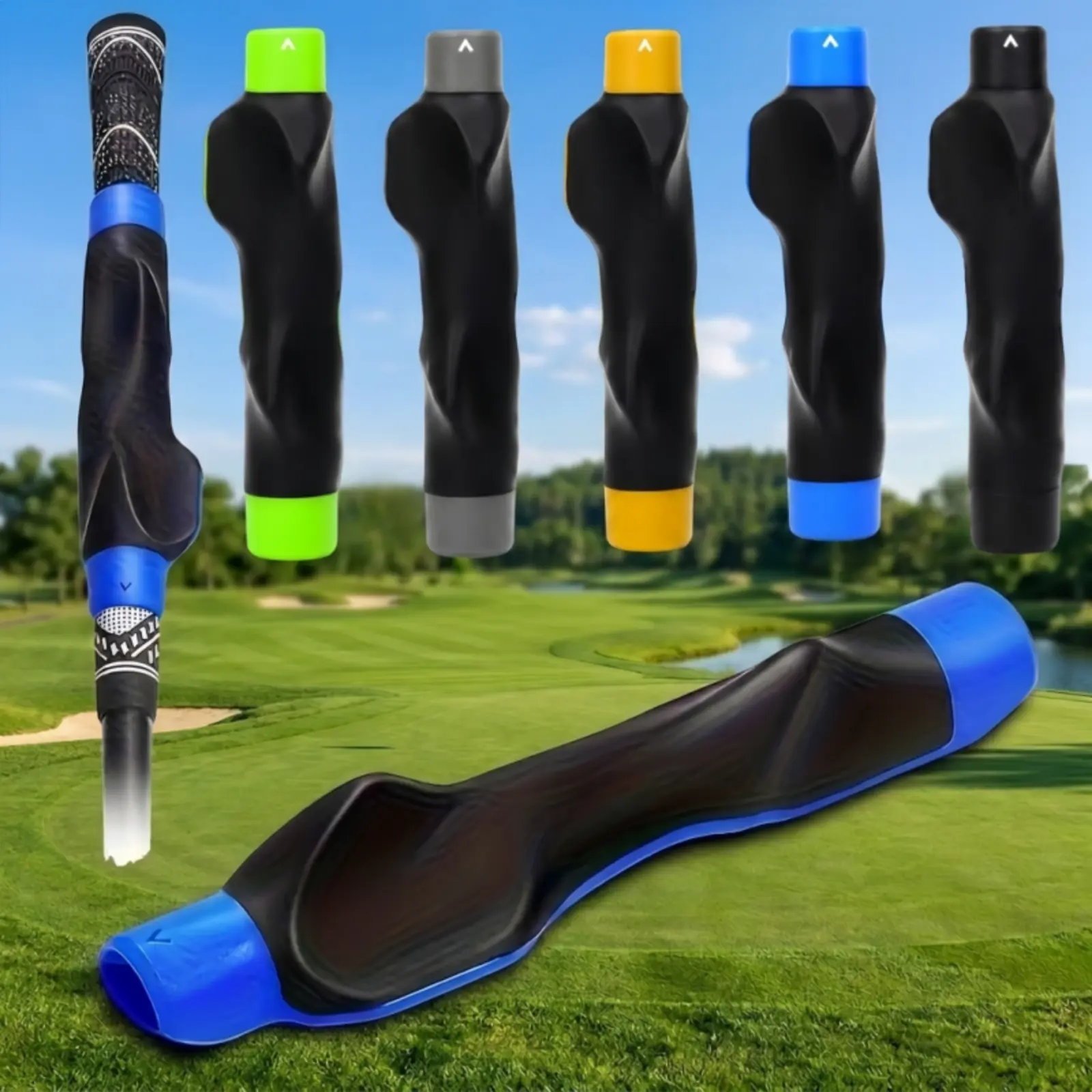 Golf Grip Trainer Swing Training Aid, Ergonomic Molded Non-Slip Grip System for Beginners to Improve Swing Consistency and Accuracy, Grip System Swing Trainers