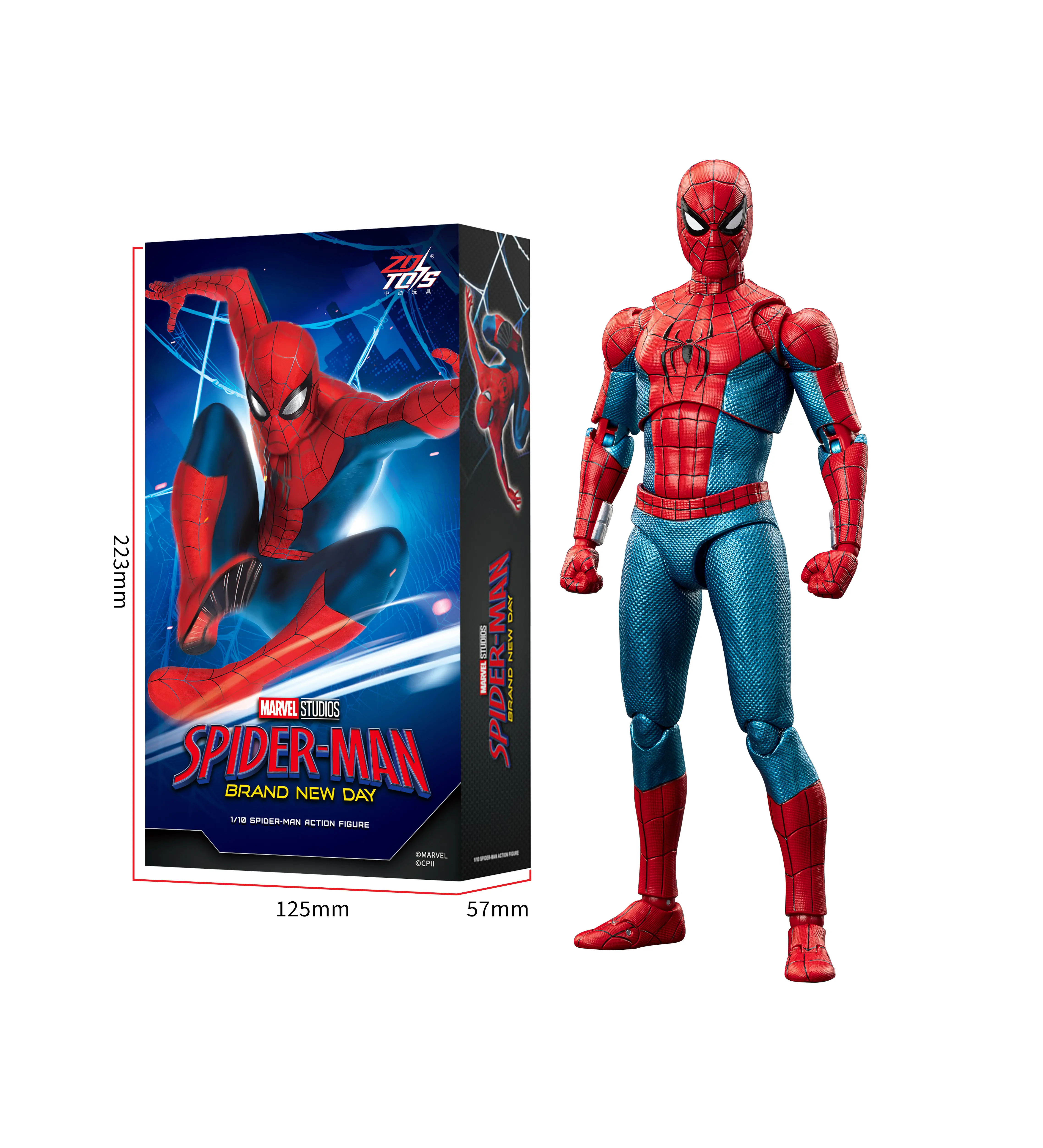Marvel Spider-Man: Brand New Day Collectible 7-Inch Action Figure Set, Marvel Legends Series Spider-Man, Official Authorization, A Great Gift for Collectors and Fans