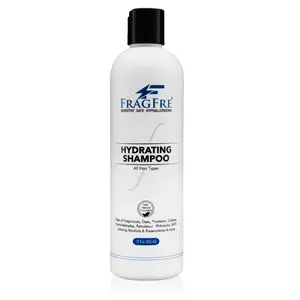FRAGFRE Hydrating Shampoo 12/8 oz - Hypoallergenic Sulfate Free Shampoo for Sensitive Skin - Vegan Gluten/Cruelty Free Color Safe - Natural Cucumber