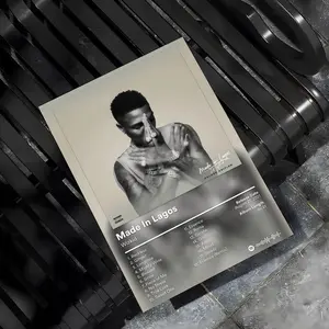 Singer W-Wizkid Album Cover Poster HD Waterproof Art Sticker | Custom DIY Self-Adhesive Wall Print | Fade-Resistant, Long-Lasting Artistic Decorative Poster for Home, Office, Living Room, Bar | Multiple Sizes, High Definition, Easy to Apply & Clean