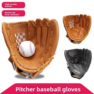 Adult Baseball Gloves Junior Softball Baseball Hand Protection Thickened Quality Leather Sports Gloves knuckle protection warm  gloves ski outdoor guantes  antideslizantes first  base  mitt baseball glove gloves  by  mac