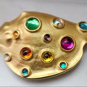 JJ Jonette Park Lane Signed Large Conch Shell Brooch.