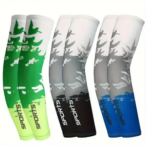 3 Pairs UV Protection Cooling Arm Sleeves - Breathable Ice Silk Compression Sleeves for Men & Women, 17.3" Length, Moisture-Wicking Athletic Arm Sleeves for Sports, Running, Cycling, Outdoor Activities (Black), Uv Protection Wear | Camoufla