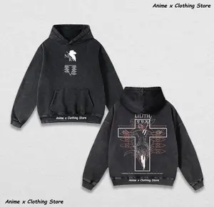 Japan Anime Evangelion Washed Hoodie - Eva Lilith Shirt | The End Of Evangelion NGE T-shirts, Sweater, Hoodies - Suitable for All Genders