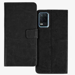 For Samsung Galaxy S5 S6 S7 S8 S9 S10 S20 S21 S22 S23 S24 S25 Plus Ultra FE Case PU Leather, Black, Card Slot With Kickstand Wallet Flip Protective Phone Case Cover