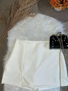 Women's Elegant Solid Color Casual Culotte Skirt Pants, Non-Sheer, Suitable for All Seasons, Daily Wear, Office, Home, Date, Party