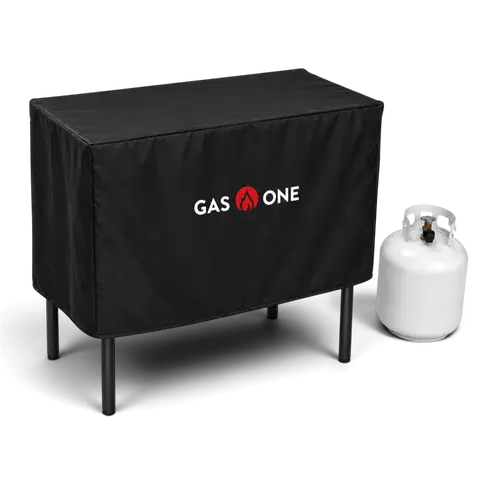 GasOne 2-Burner Outdoor Stove Top Cover, 33 x 18.9 x 19.7 in Durable Polyester Dust Proof Cover, Weatherproof Lightweight Protection for Most Double-Burner Patio Stoves