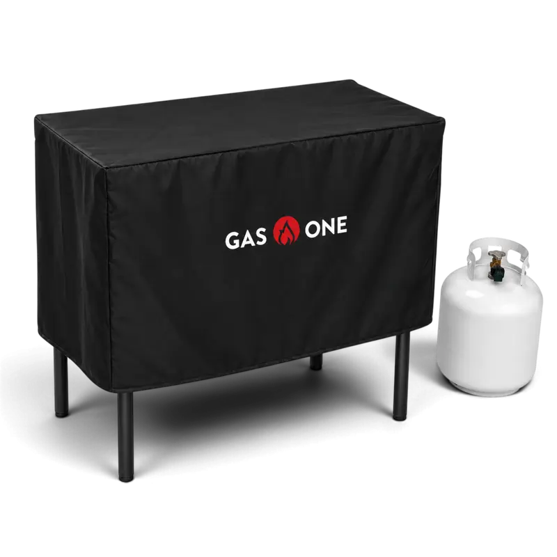 GasOne 2-Burner Outdoor Stove Top Cover, 33x18.9x19.7in Synthetic Durable Polyester Cover with Strongly Reinforced Fibers, Protects Against Outdoor Elements for Most Double-Burner Patio Stoves