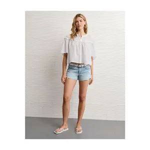 AE Embroidered Button-Up Blouse