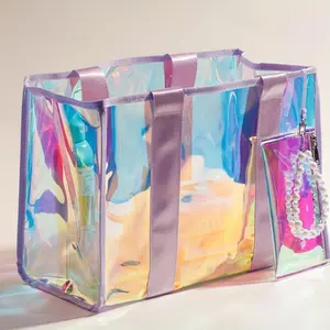 LargeBeachToteBagForWomen26LWithTouchScreenPhoneBagClearWaterproofSandproofBeachShoulderBagHandbag