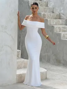 2026 Summer New Women's Elegant One-Shoulder Backless Long Slim Fit Dress, Casual Plain Pattern, Fashionable Ladies' Clothing