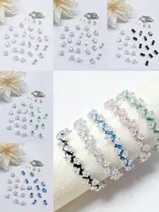 DIY Dreamy Sparkle Starburst Bracelet Craft Kit, Includes prong-set (claw-set) rhinestones, Clasp, Crimp Beads, Steel Wire, Perfect for Crafting Jewelry