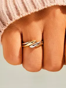 Fashionable Braided Design Ring, Stylish Casual Ring for Women, Trendy All-match & Exquisite Jewelry for Birthday Gift, Stacking Rings, Dainty Stacking Rings, Stackable Rings, Stackable Finger Rings