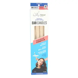 Wally’s Natural Paraffin Ear Candles, Unscented,  4 Pack