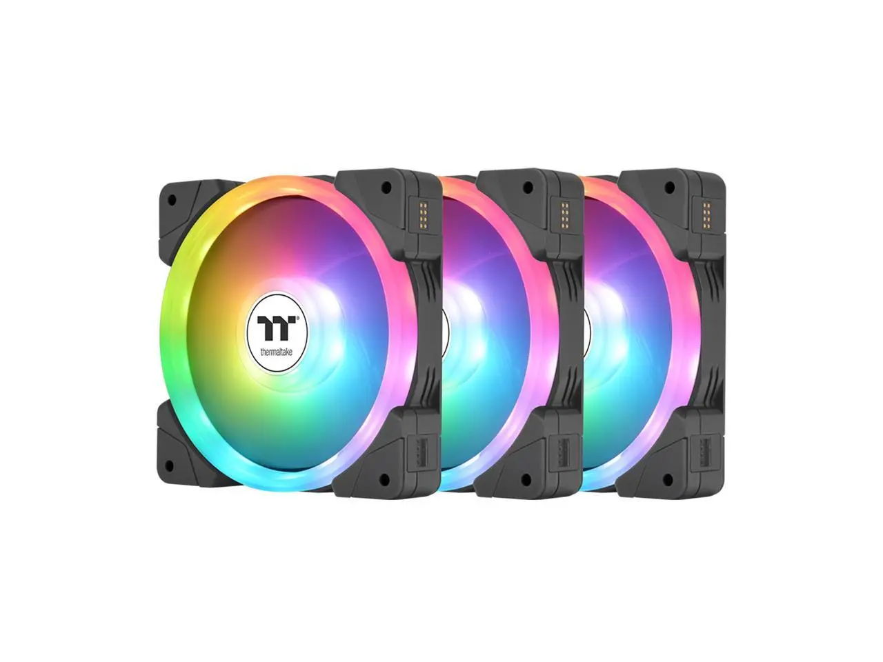 Thermaltake SWAFAN EX 12 ARGB PC Cooling Fan, 3-Fan pcak, 500 ~ 2000 RPM, Magnetic Connection, Reversable Blades, sync with MB RGB software, CL-F167-PL12SW-A