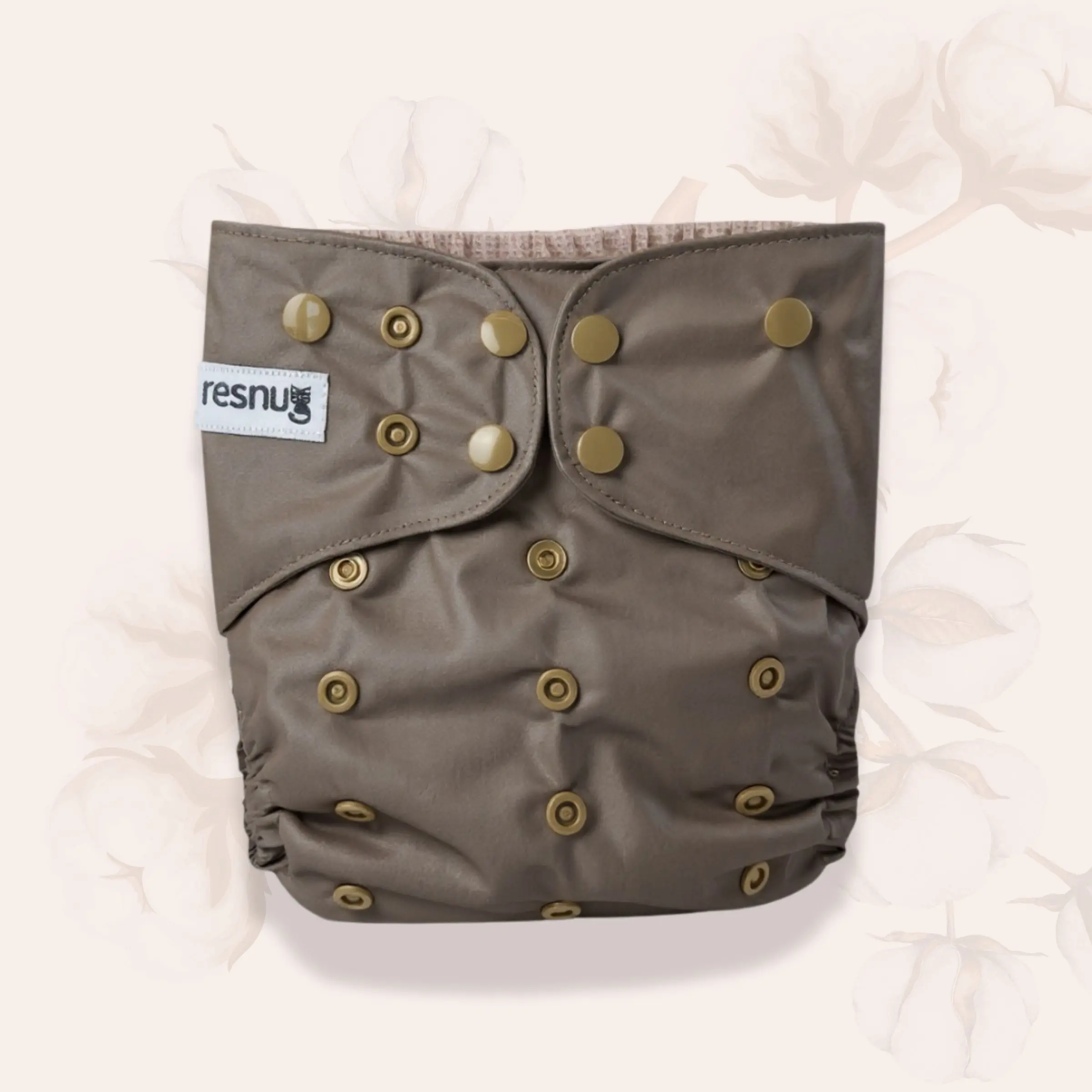 Resnug Pocket Cloth Diaper  Oat Latte  Organic Waffle Cotton Lining One-Size