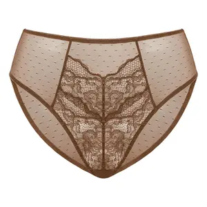 HSIA Enchante Floral Lace Sheer Mesh Back Bikini Underwear Brief Matching Panty