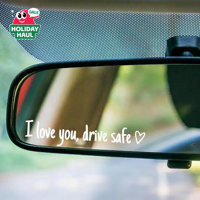 3PACK I Love You Drive Safe Decal Simple Design for Safe Driving 11x2cm Windshield Sticker for Drivers & Car Enthusiasts Vehicle Exterior Decoration