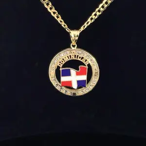 14KT yellow gold Dominican pendant