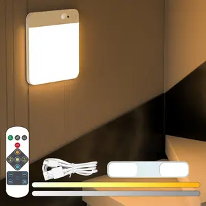 1/2pcs Charging Ceiling Light, 4000mah Battery, Motion Sensor, Remote Dimming, Ideal for Bedroom Corridor, Rechargeable Wall Fixture, Light with Remote