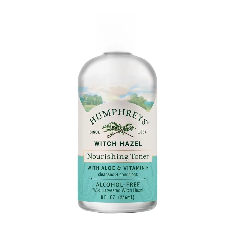 Humphreys Witch Hazel Nourishing Toner | Wild Harvested Witch Hazel & Aloe | Alcohol-Free | Natural | Hydrating | Soothing | 8 Fl Oz Organic