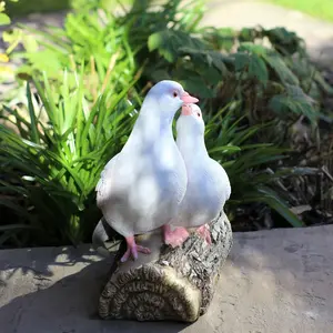 No Battery Needed Resin Charming Pigeon Garden Statue - Perfect for Outdoor & Indoor Decor, Ideal for Thanksgiving & Home Accent