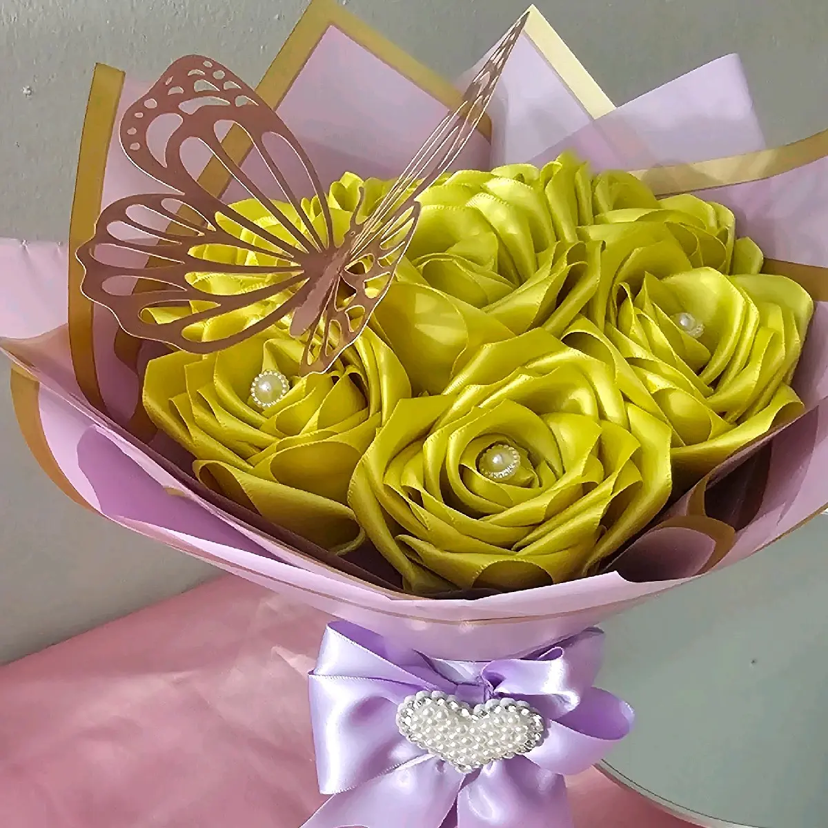 Purple Wrap Eternal Rose Bouquet. Handmade Gifts. Rosas Eternas