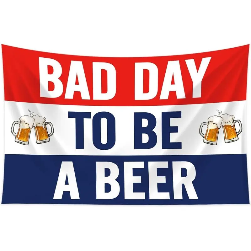 Funny Quote Beer Banner, Hanging Wall Flag for Beer Lovers’ Party Decor, Bedroom Bar Man Cave Supplies