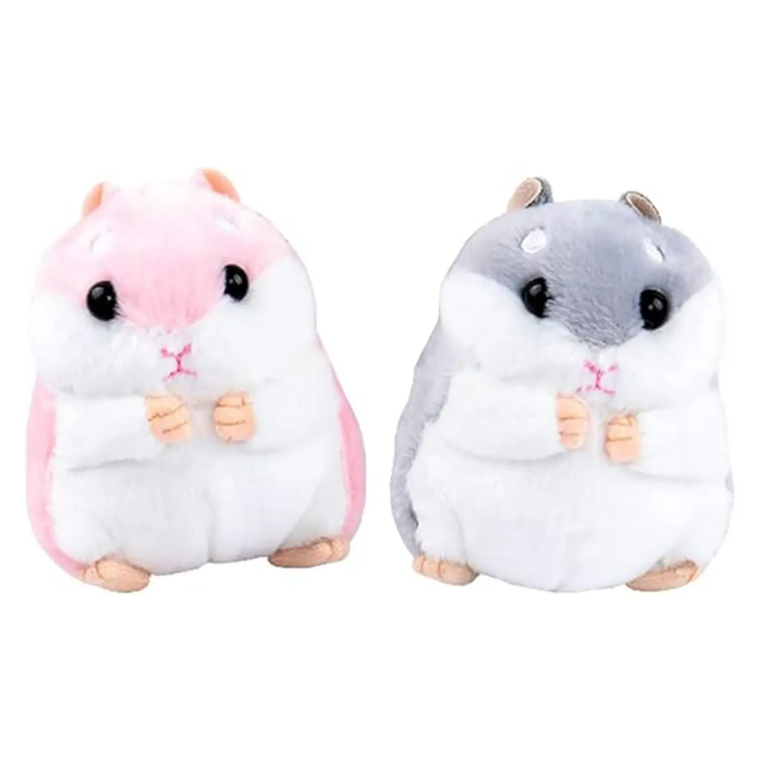 2Pcs Plush Hamster Keychain Backpack Charms, Stuffed Animal Keyring Pendants, Handbag/Backpack Accessory with Keychain Attachment - Home Improvement Accent