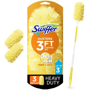 Swiffer Duster Heavy Duty 3 ft Extendable Handle Starter Kit with 3 Refills Swiffer Duster Heavy Duty 3 ft Extendable Handle Starter Kit with 3 Refills