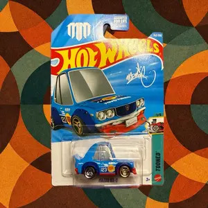 Hot Wheels 2026 Mainline Tooned Mazda RX-3 Mad Mike Blue #142 1:64 Diecast Car