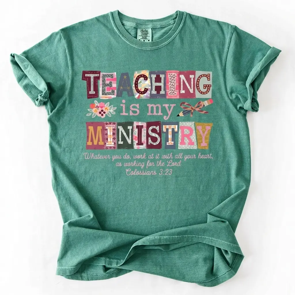 Comfort Colors Teaching Is My Ministry Shirt, Christian Teacher Gift, Teacher School Shirt, Faith Teacher Gift, Scriptural Shirt, Teaching