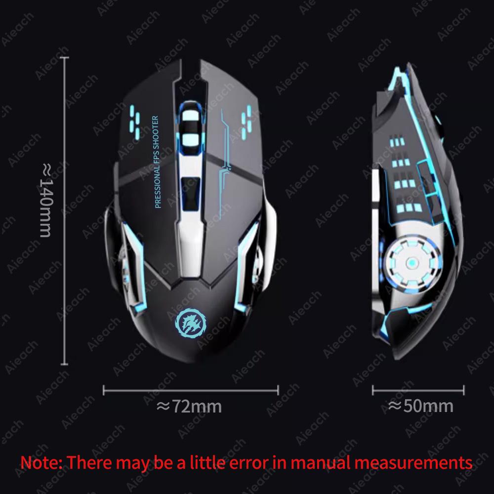 Rechargeable Wireless Mouse Gaming Computer Silent Bluetooth Mouse USB Mechanical E-Sports Backlight PC Gamer Mouse for Computer