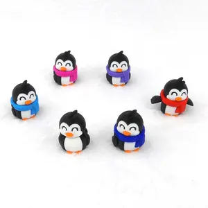 Tiny 3D Printed Penguin with Scarf and Keyring Hole – Adorable Miniature Gift