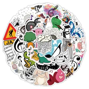 50 Music Symbol Stickers for Backpacks, Pencil Cases, Keychains, Decorative Labels for School Supplies, Party Favors