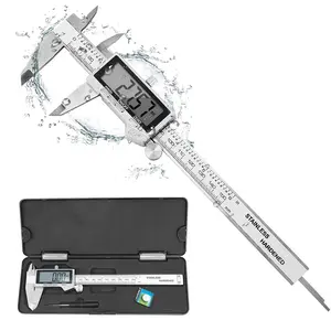 Digital Vernier Caliper,  Stainless Steel Caliper 150mm/0-6 inch Measuring Tools with Extra-Large LCD Screen, inch/Metric Conversion