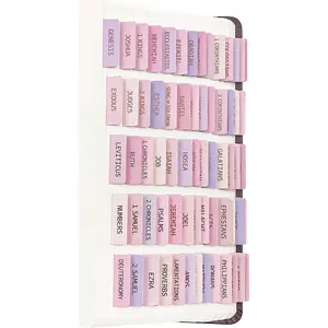 -  Tabs,  Journaling Supplies, Large Print  Tabs for Women,  Index Tabs Old and  Testament,  Accessories,  Rose  Embossed Lettering  Book Study Tabs