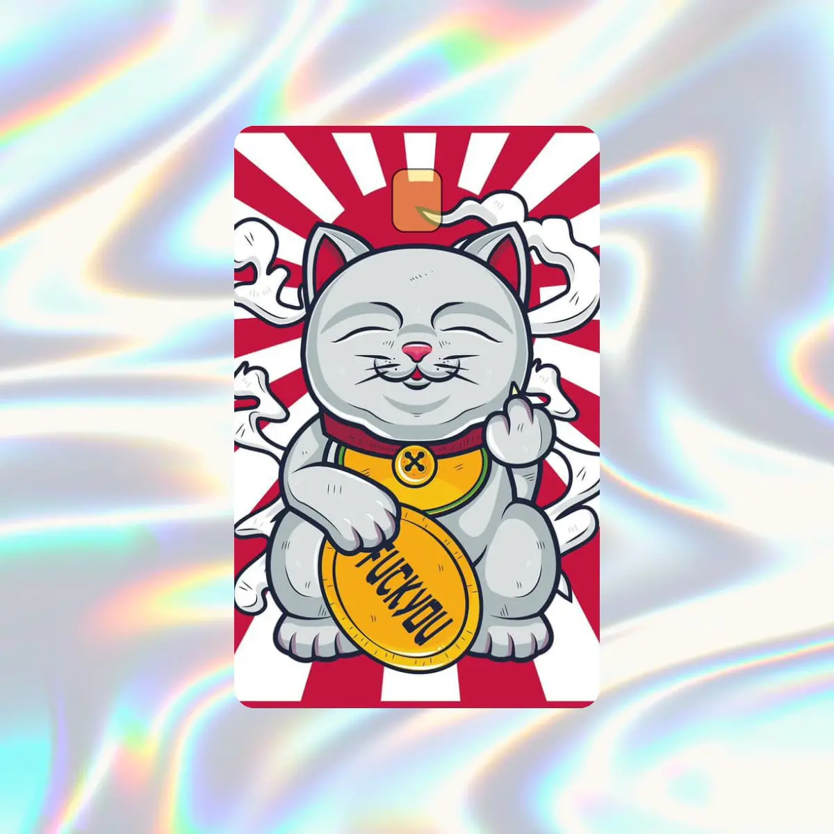 Lucky Cat Credit Card Skin Sticker, Maneki Neko Card Skin Decal, Japanese Lucky Cat Wallet Sticker, Cute Fortune Cat Credit Card Cover, Kawaii Vinyl Debit Card Skin Gift