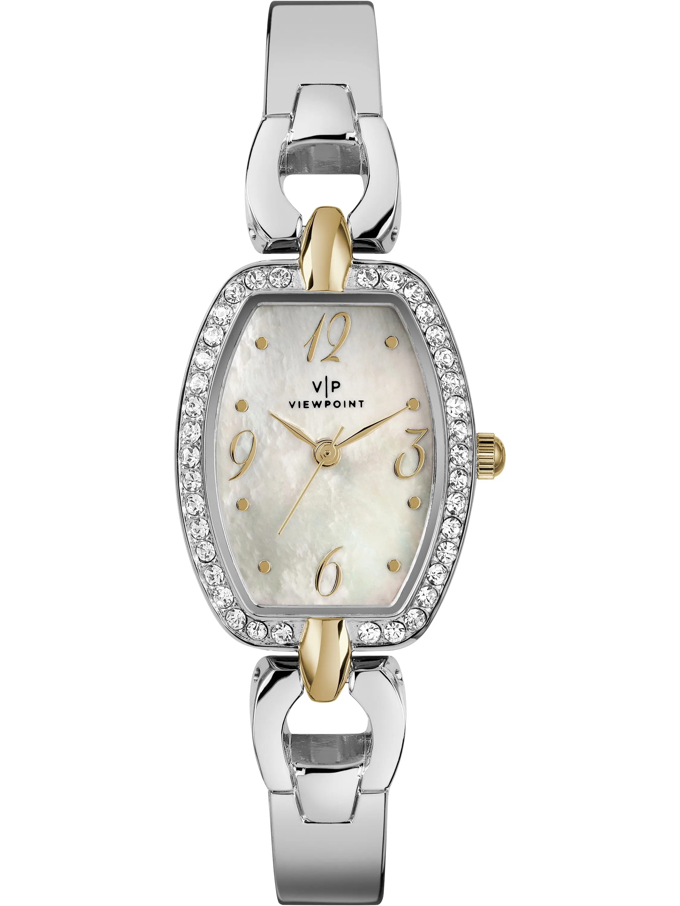 Timex Viewpoint Tonneau Silver-Tone MOP Womens Watch CC3D80600-1