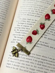 Strawberry Patch Ribbon Bookmark