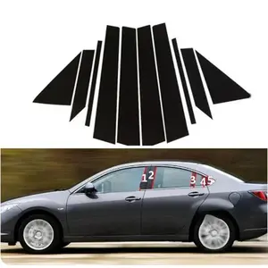 For Mazda 6 Ruiyi 2010-2015, 10PCS Window Trim Covers Center Film Column B C Pillar Posts Sticker Car Accessories