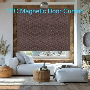 Magnetic Door Curtain Auto Close No Drilling Required, Ideal for Sliding & Interior Doors, Pet Privacy Screen, Modern Design